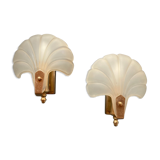 Frosted glass shell wall lamps