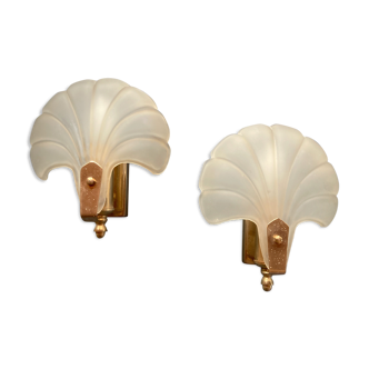 Frosted glass shell wall lamps