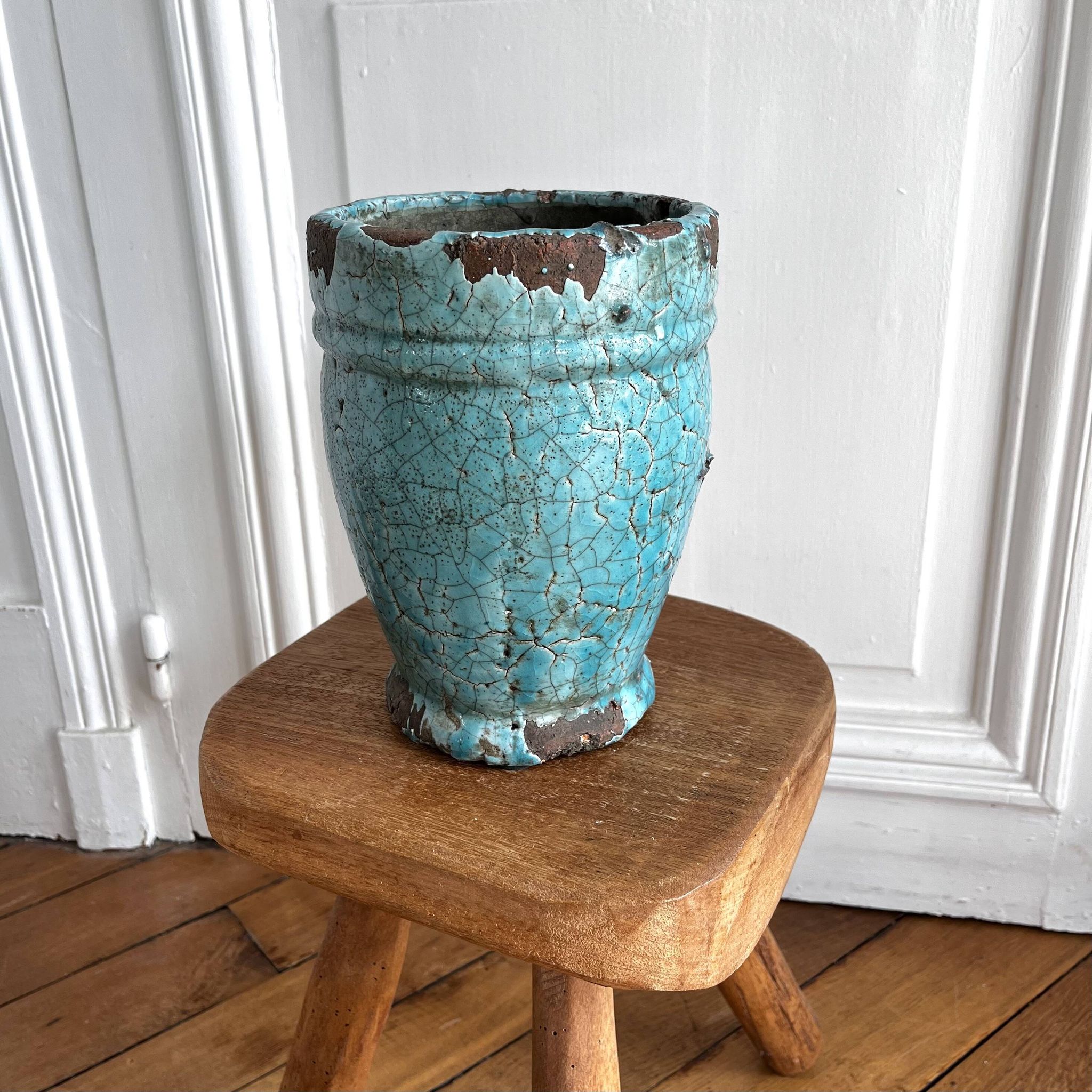 Glazed terracotta vase, Italy, 1950s