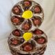 Set of 4 ceramic oyster plates from Vallauris serving dishes.