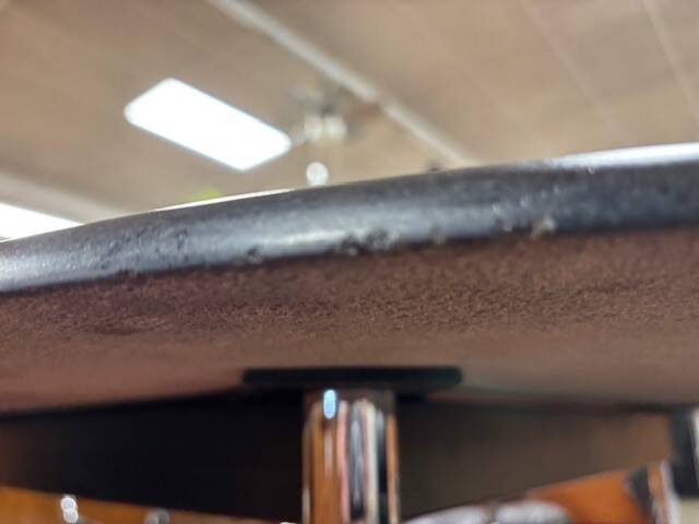 Knoll oval table with black marble and chrome legs by Joe d'Urso, 1983