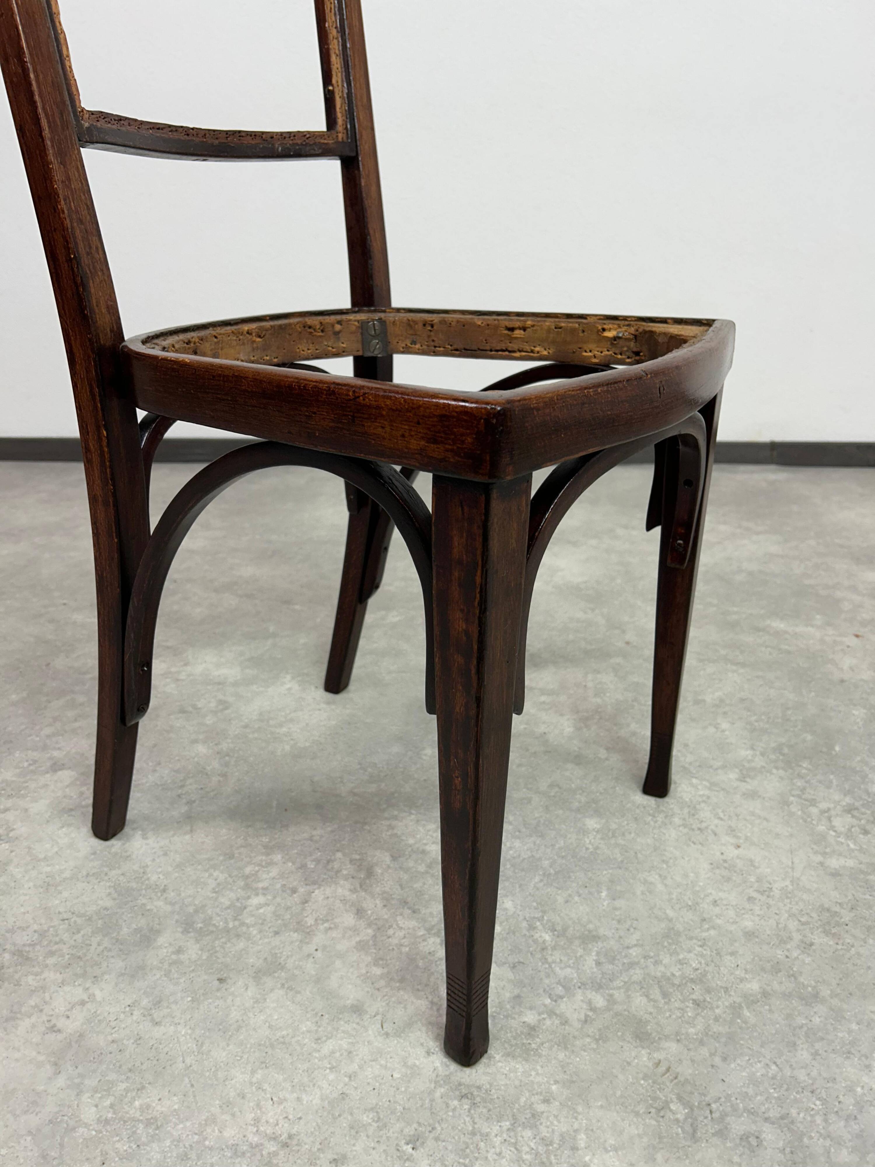 Set of 6 dining chairs no.715 by Gustav Siegel for J&J Kohn