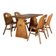 Table et chaises en bouleau par Uno Åhrén pour Gemla, Sportstugemöbler, Suède, années 1930