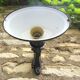 Antique cast iron and enamel wall lamp from the 1930s