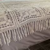Vintage handmade crochet bedspread