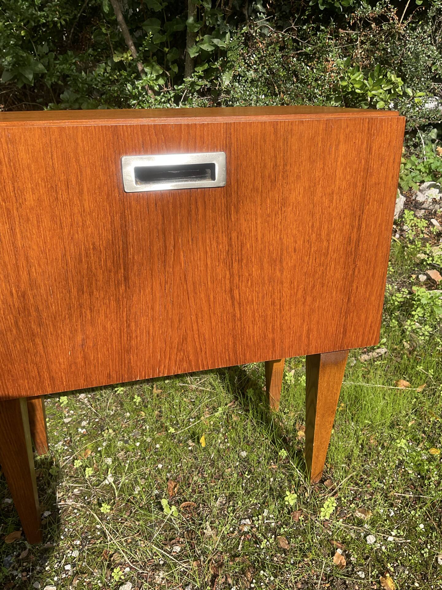 Pair of Scandinavian teak bedside tables from the 60s-70s.