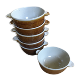 Series of 6 sandstone bowls