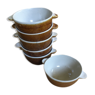 Series of 6 sandstone bowls