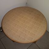 Iconic Tripod Coffee Table – Audoux-Minet – Bamboo & Rush – 1960