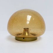 Ceiling or wall lamp in amber mushroom style, 1960s.