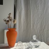 Small geometric carafe with diamond-shaped stopper and its 4 glasses