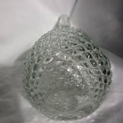 Carafe bouteille en verre décor pointe de diamant ananas