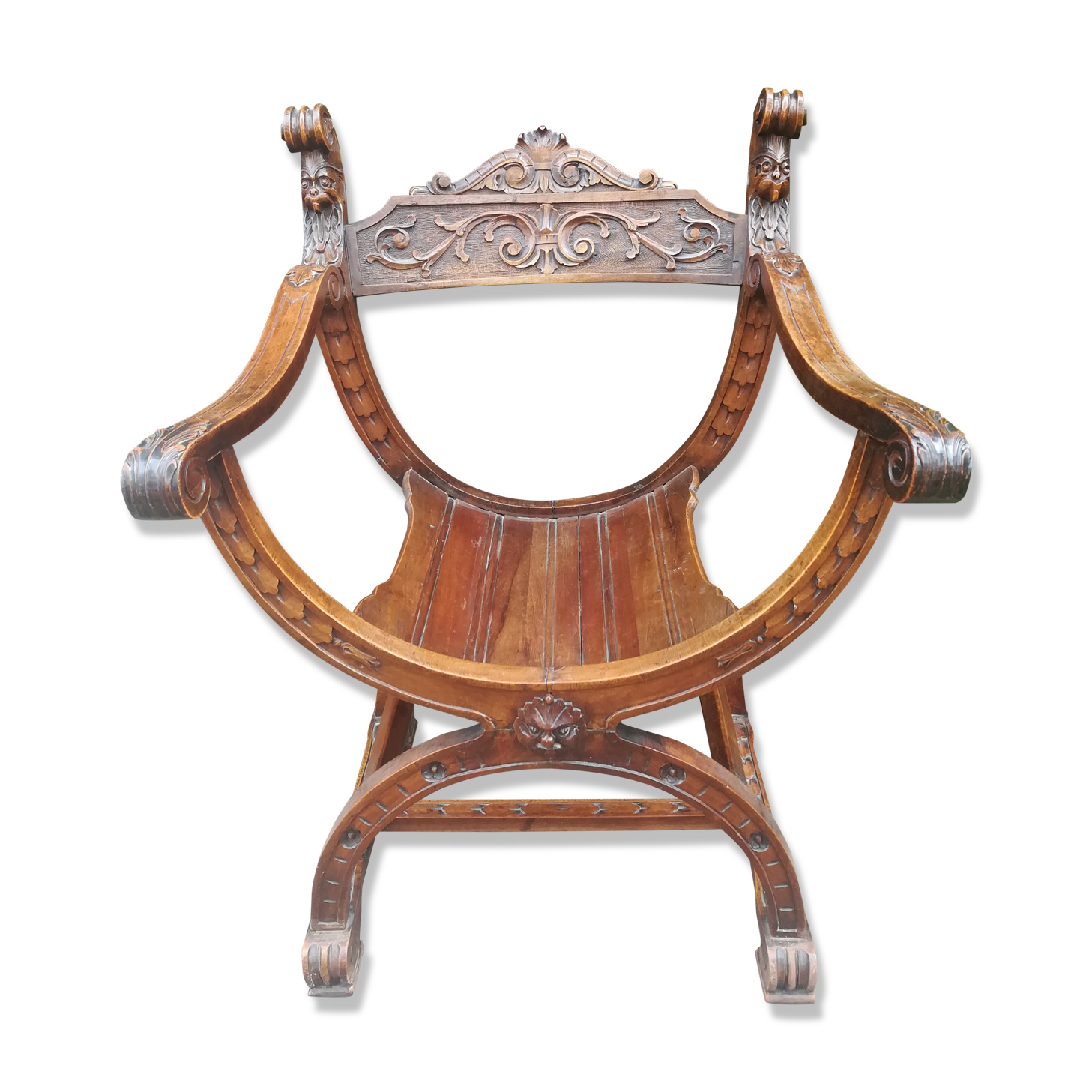 Dagobert walnut armchair