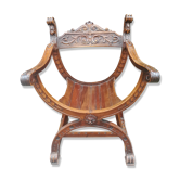 Dagobert walnut armchair