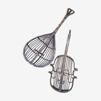 Rattan guitar and violin