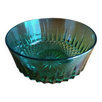Arcoroc green glass salad bowl