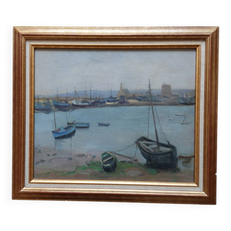 Breton fishing port painting