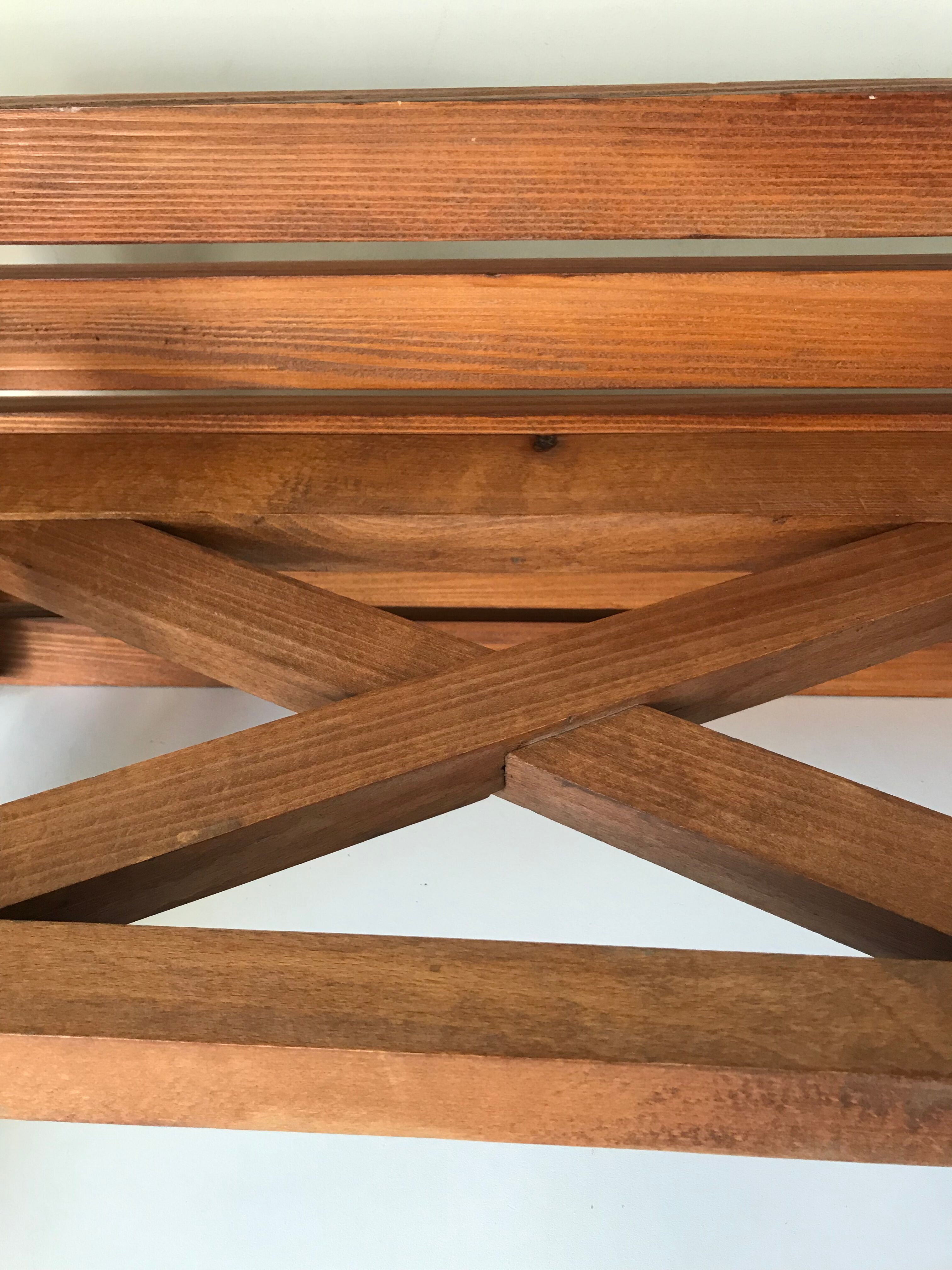 Bench vintage oak Annees 60