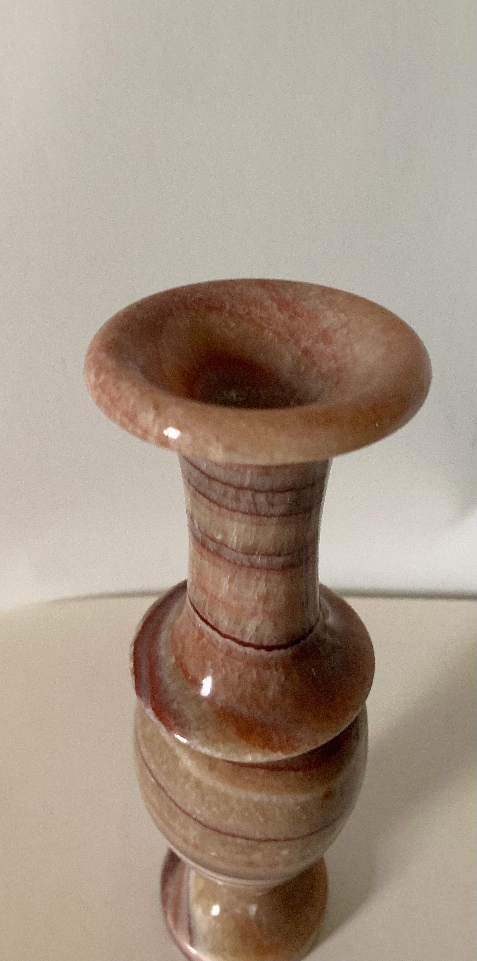 Pink onyx vase