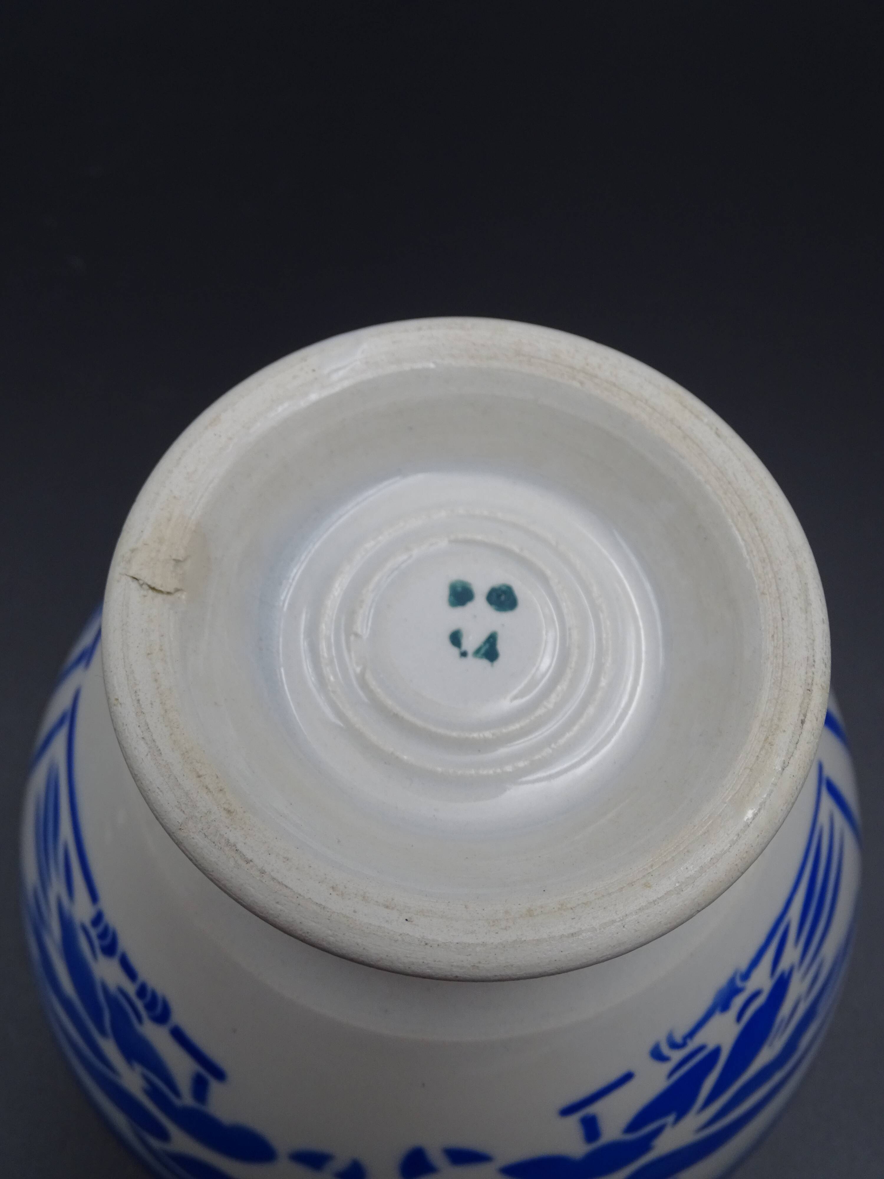 Bowl with earthenware parrots from Badonviller - circa 1940