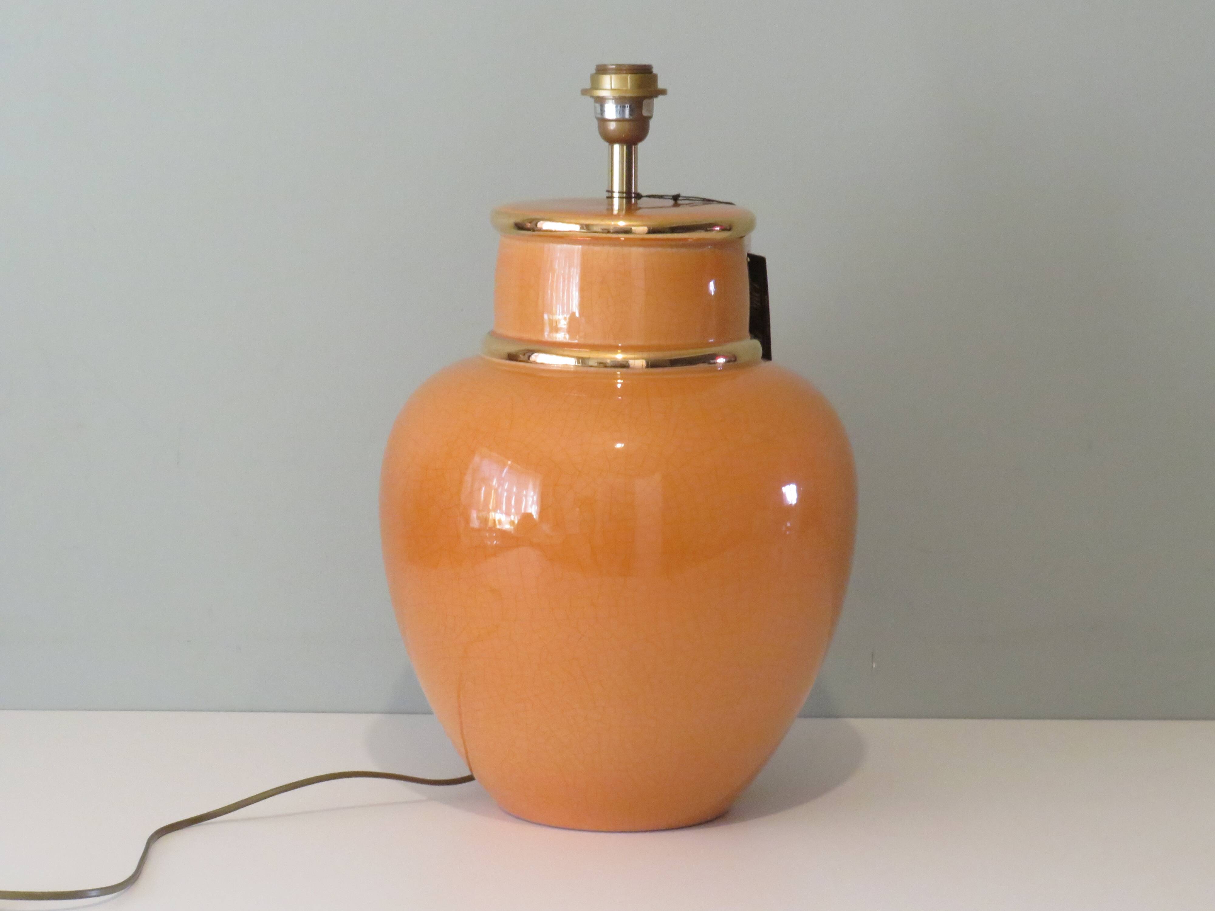 Grande Vintage Louis Drimmer ceramic table lamp, France 1970