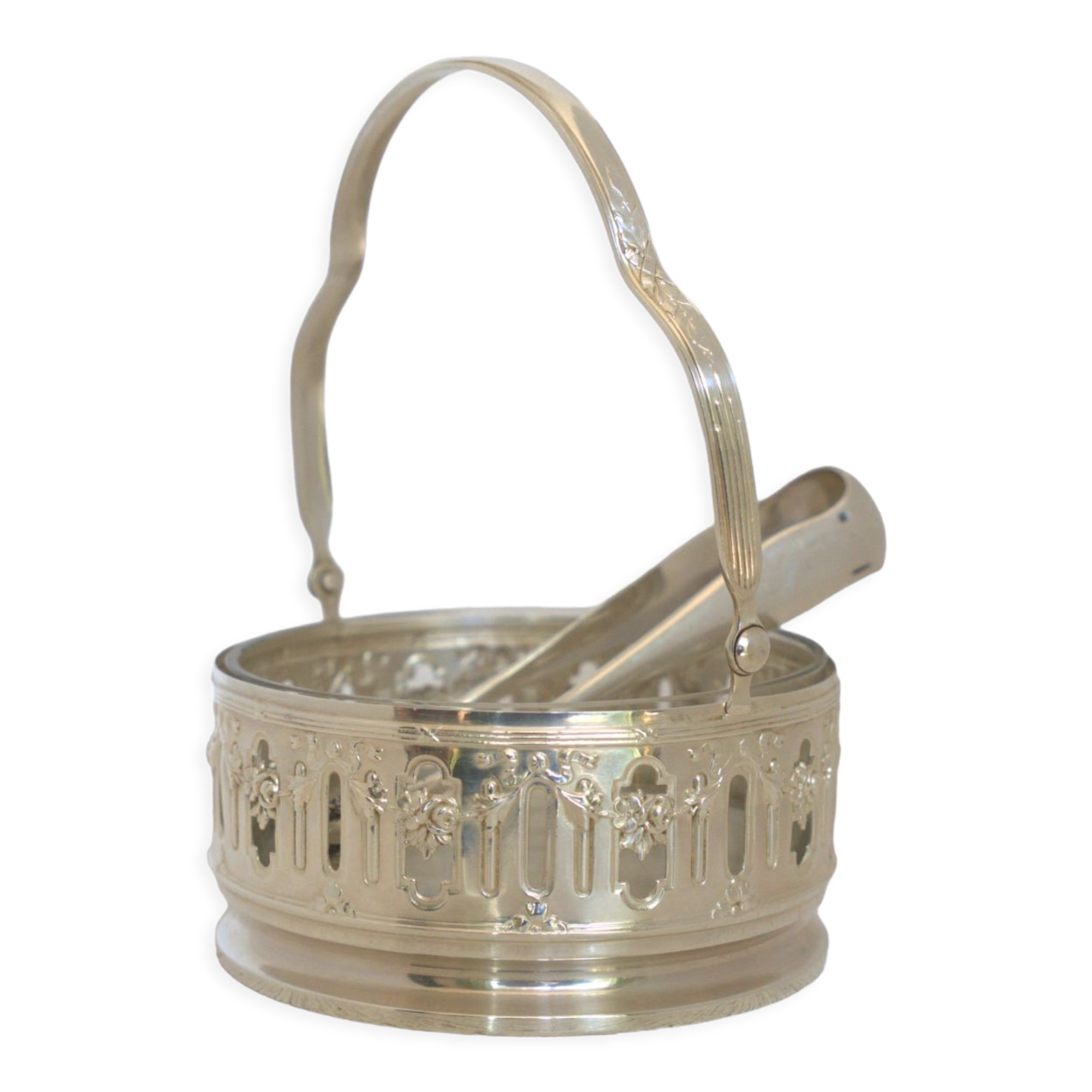 Silver metal candy box and pliers