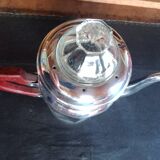 Vintage coffee jug - ADB copper chrome deposited French manufacture - bakelite handle