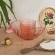 Set of salad bowls and 6 twisted glass bowls Rosaline Arcoroc vintage