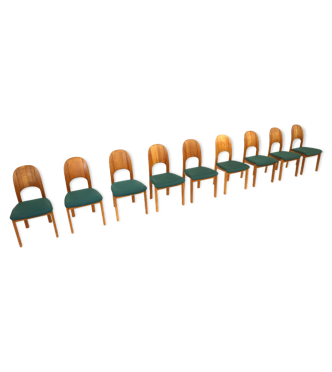 Ensemble de 9 chaises vintage design danois de Holstebro Danemark des années 1970