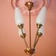 Vintage 4-light pendant light, articulated arm suspension, ceiling lamp, interior decor