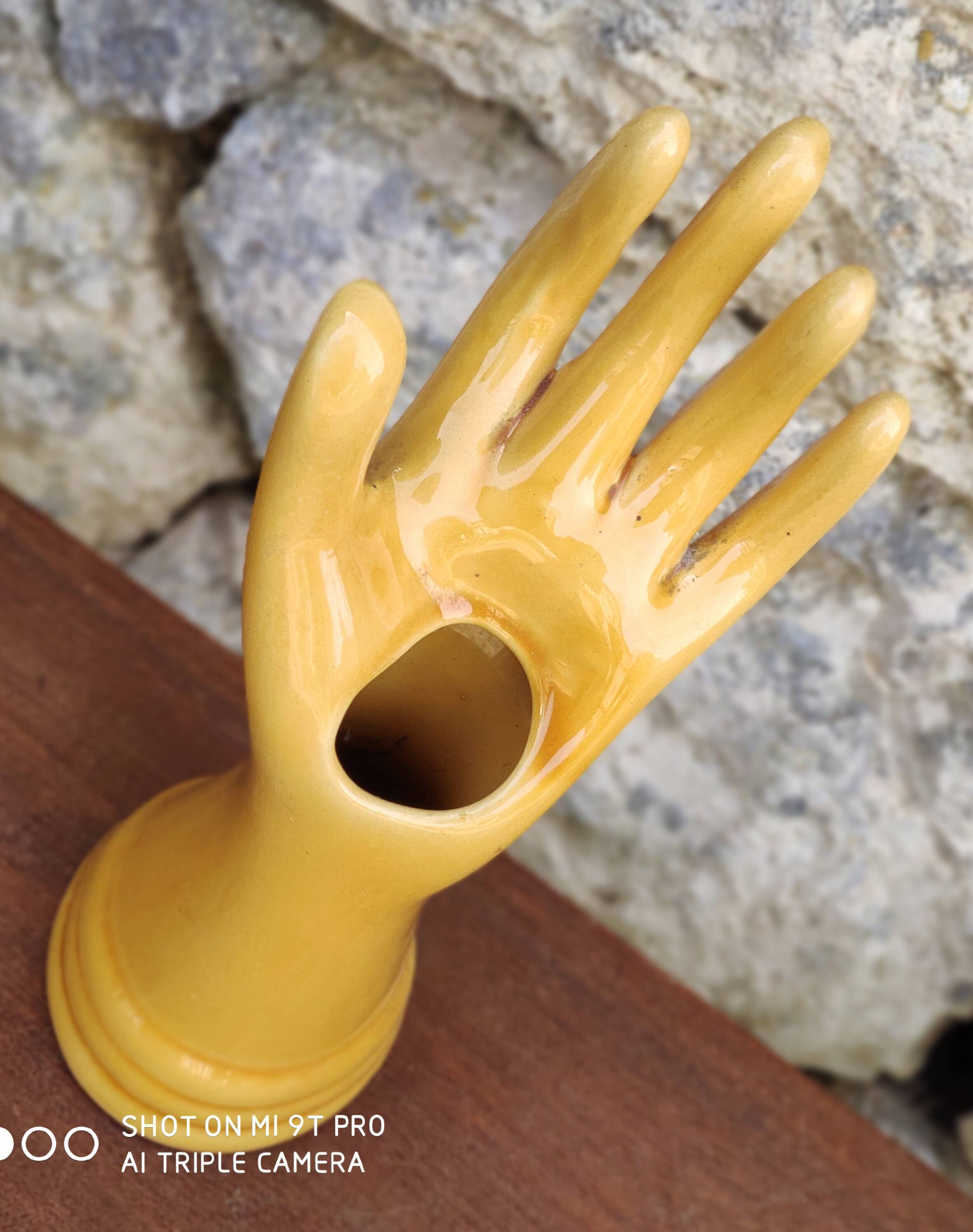 Handmade soliflore ceramic ring ring