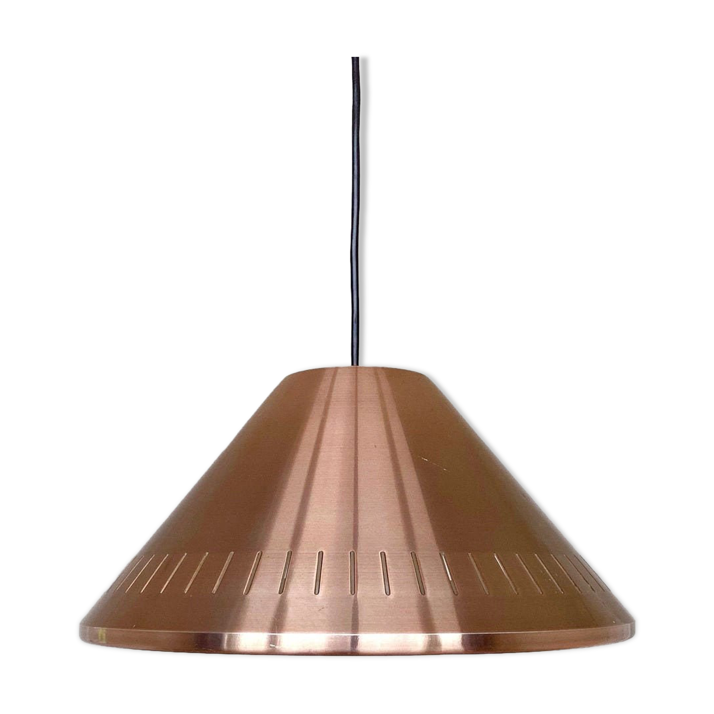 Vintage red Copper aluminium Perforated Hanging Lamp / Pendant