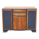 Mado buffet in grey-orange and wood from the 1950s, completely restored.