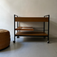 Desserte scandinave en bois et métal design 1970