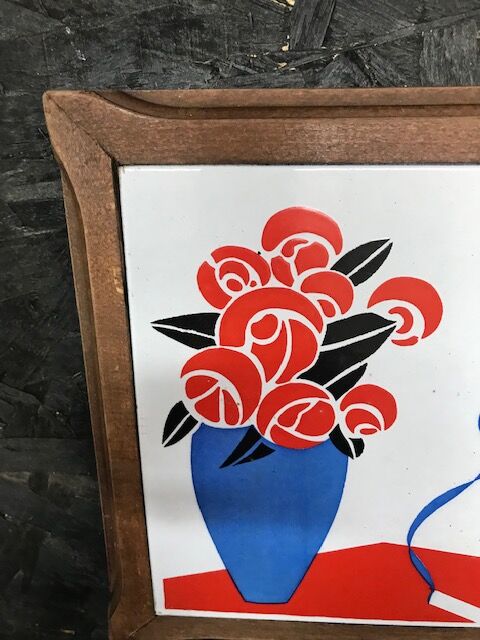 Retro enamelled plate