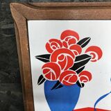 Dessous de plat plaque émaillée rétro