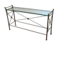 Glass and wrought iron console