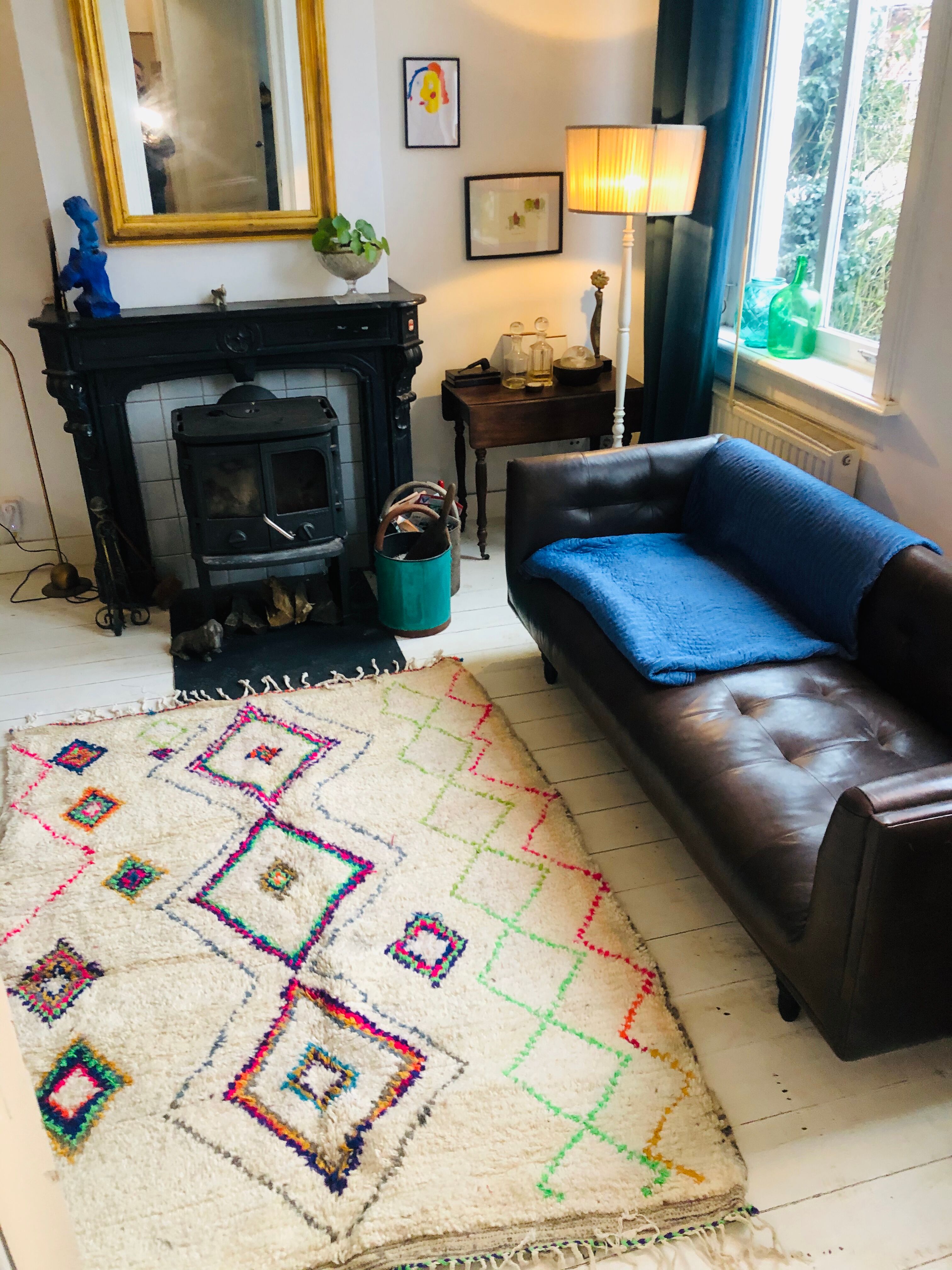 Vintage Berber rug from 1975-1980 225x150cm