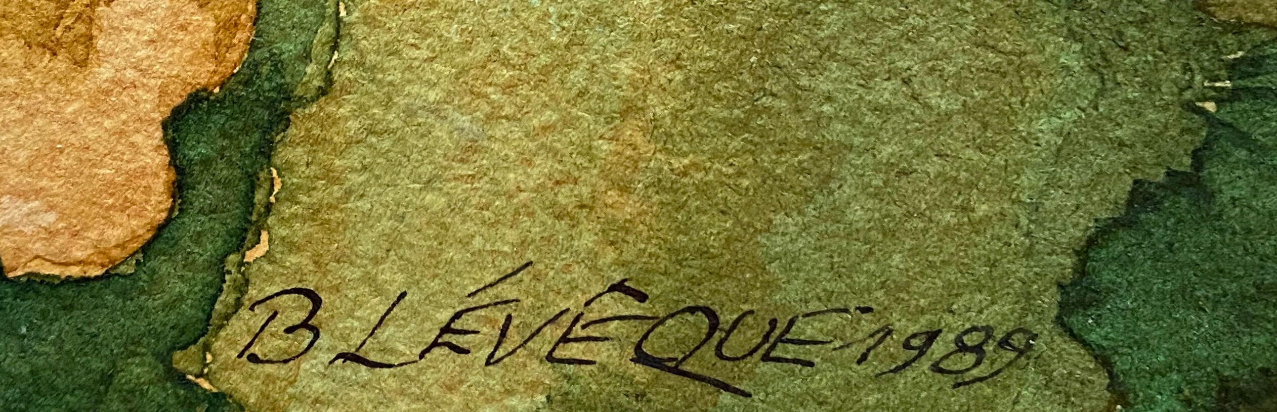 Watercolor painting "landscape of Greece" Ruin signed Leveque 1989