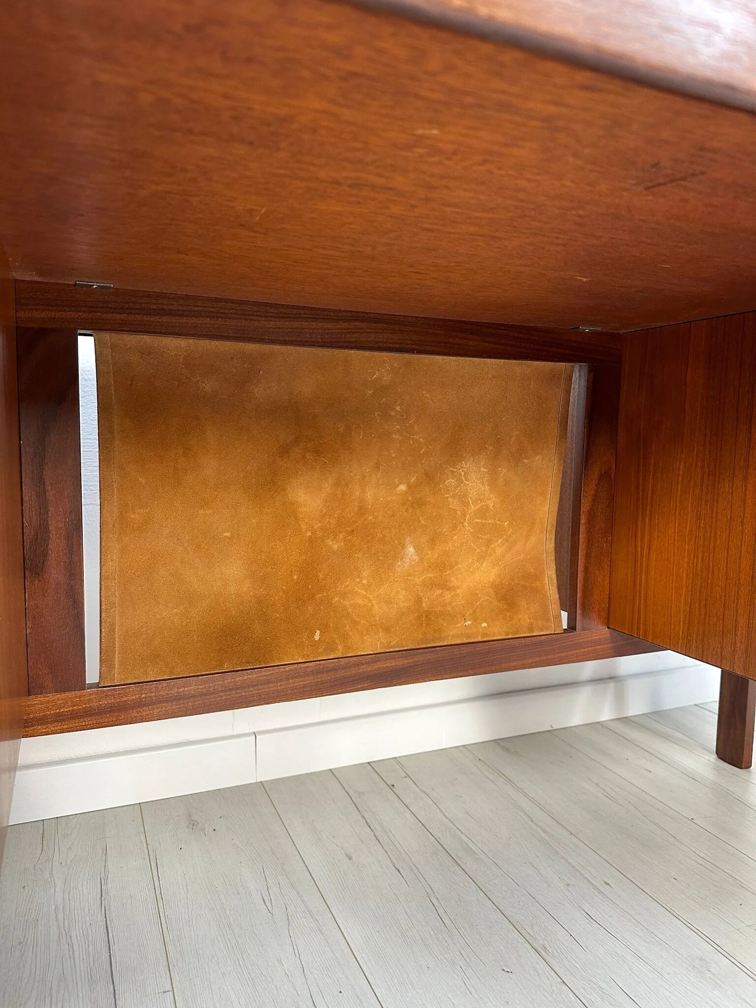 1960s Vintage Freestanding Danish Teak Writing Desk by Peter Løvig Nielsen