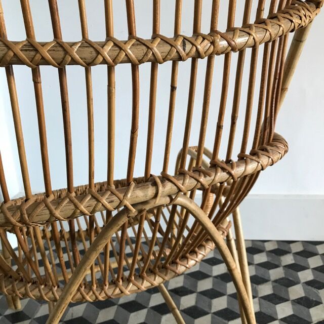 Armchair in rattan