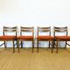 4 chaises scandinave 1960