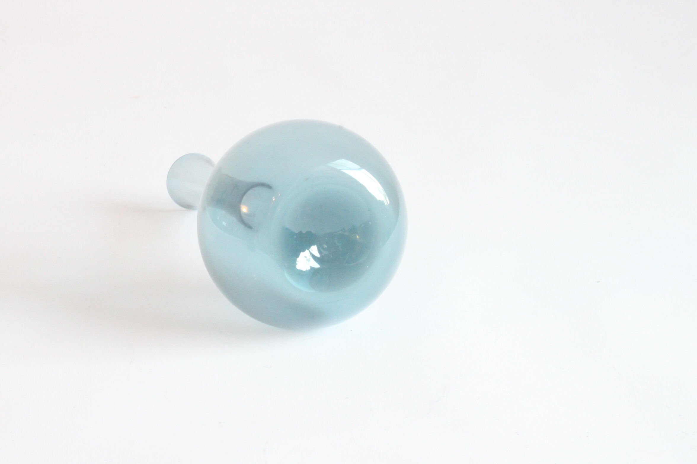 Sky blue bud vase by Arthur Percy for Gullaskruf Glasbruk, Sweden 1950s