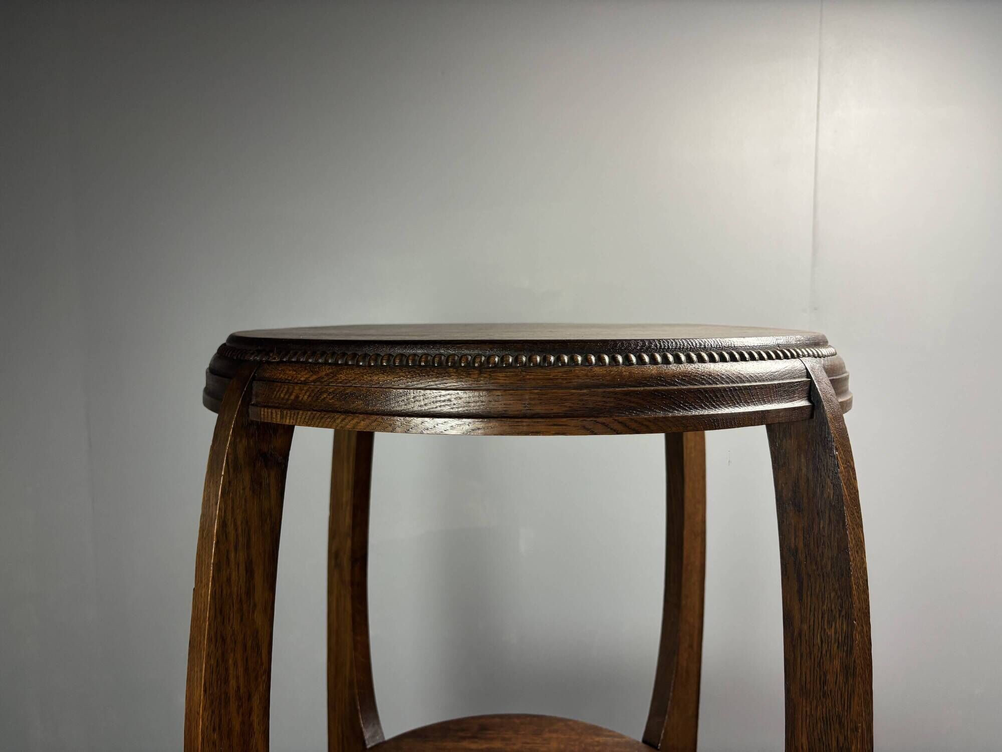 Dutch art deco Amsterdam school oak side table, 1930s
