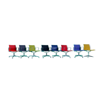 Set of 8 chairs model EA108 & EA107 by Charles and Ray Eales Vitra edition