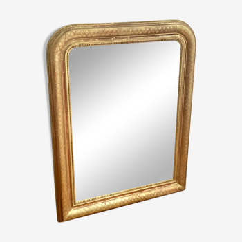 Miroir Louis Philippe vintage ancien doré - 97x76cm