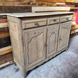 Solid oak buffet - sandblasted - late 18th century