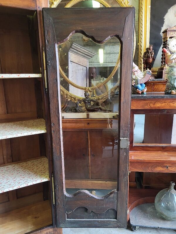 Showcase bibliotheque louis xv in chene of the xix th century