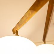 Lustre en laiton et opaline