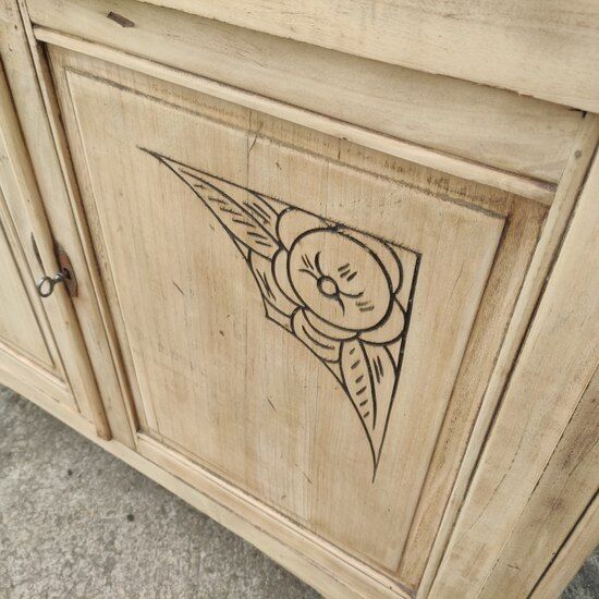 Art deco sideboard in natural wood